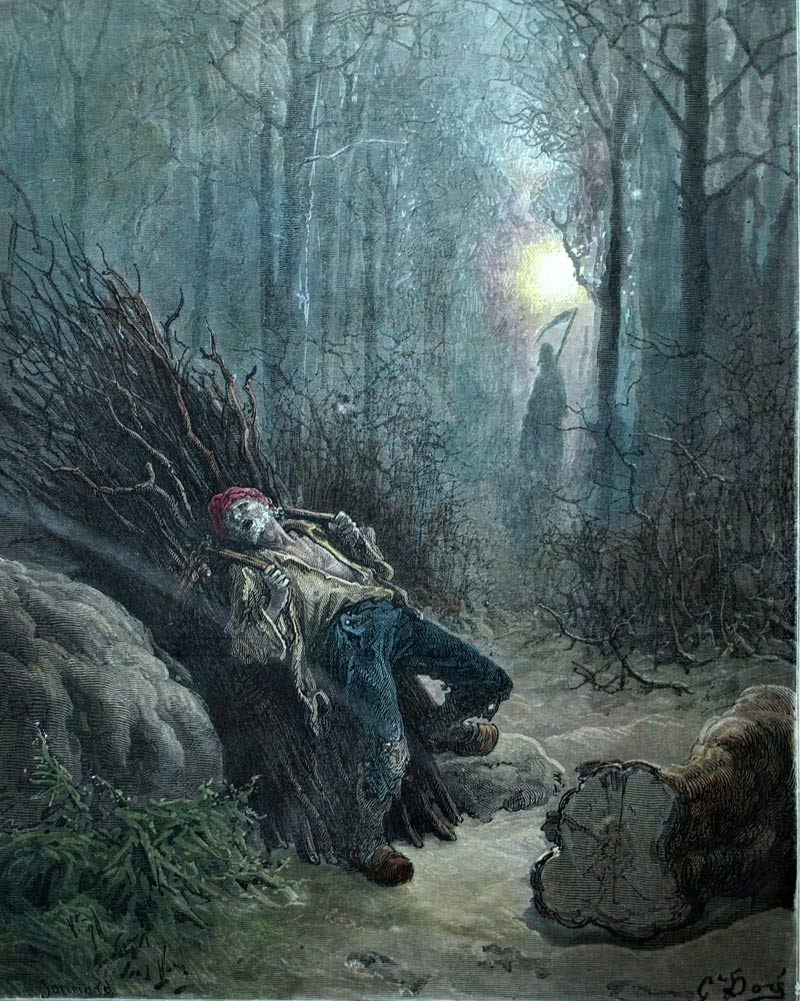 LA MORT ET LE BUCHERON Fables