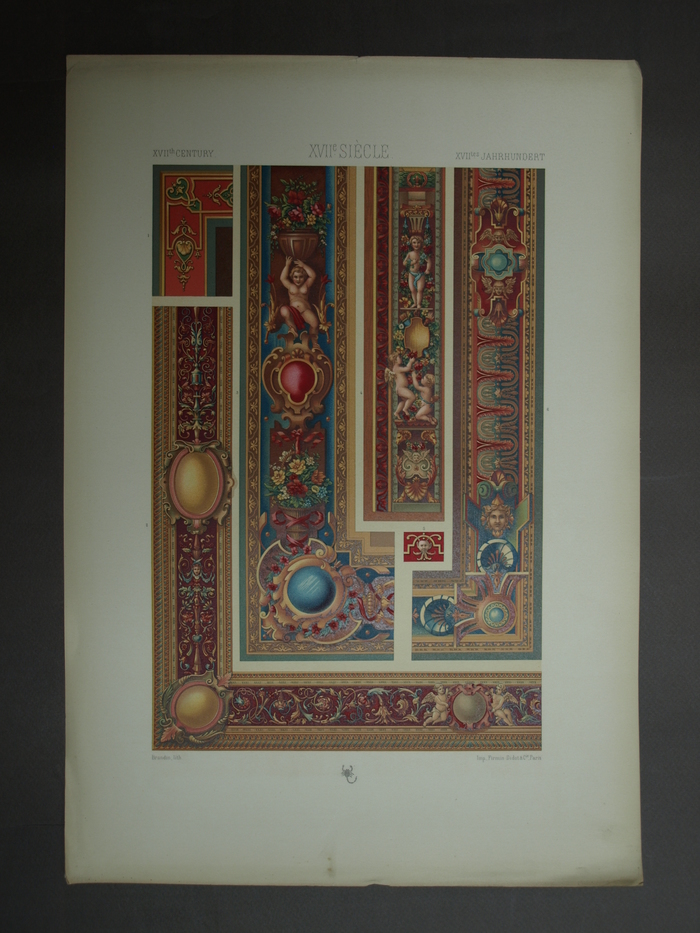 Ornament Style Lithograph 19th Century