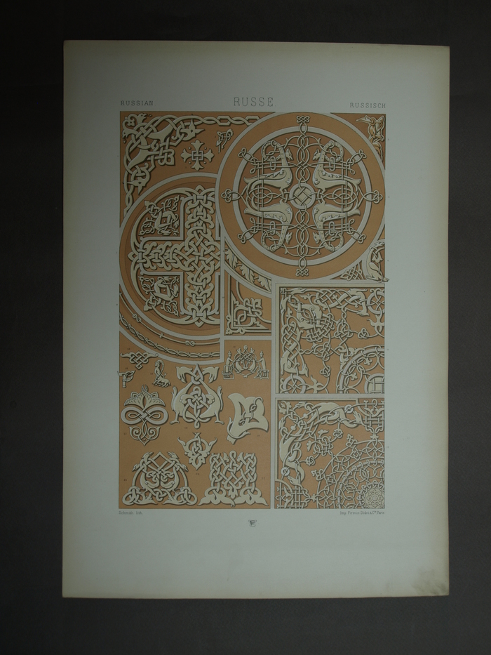 Ornament Style Lithograph 19th Century