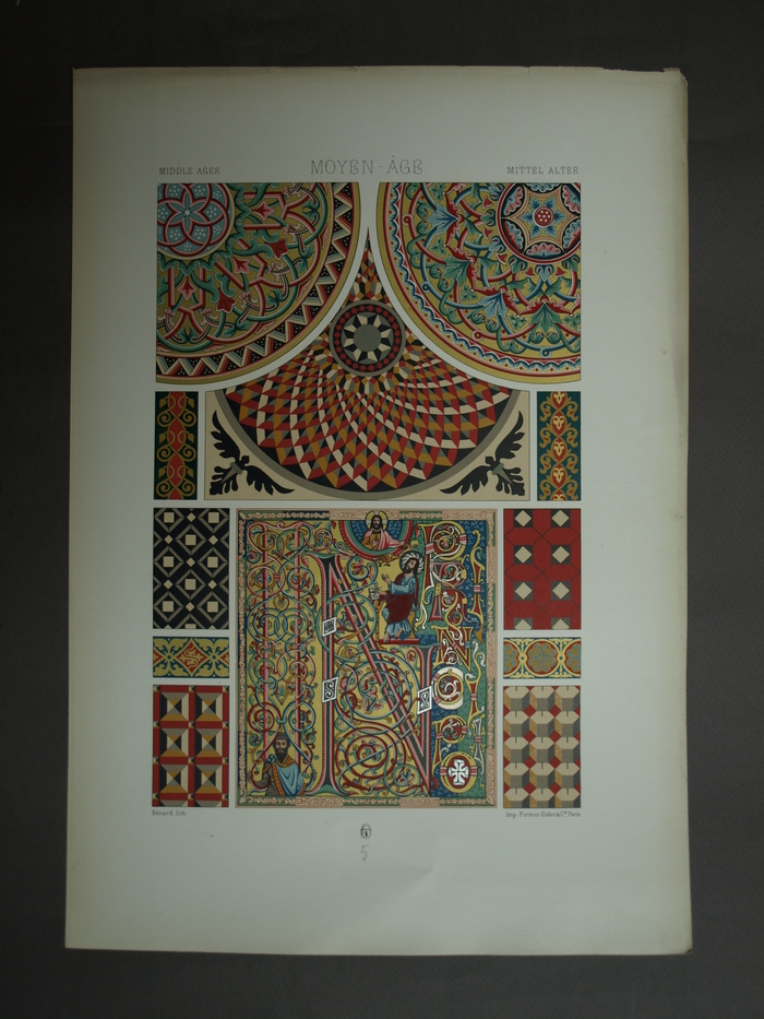 Ornament style Lithography XIXth